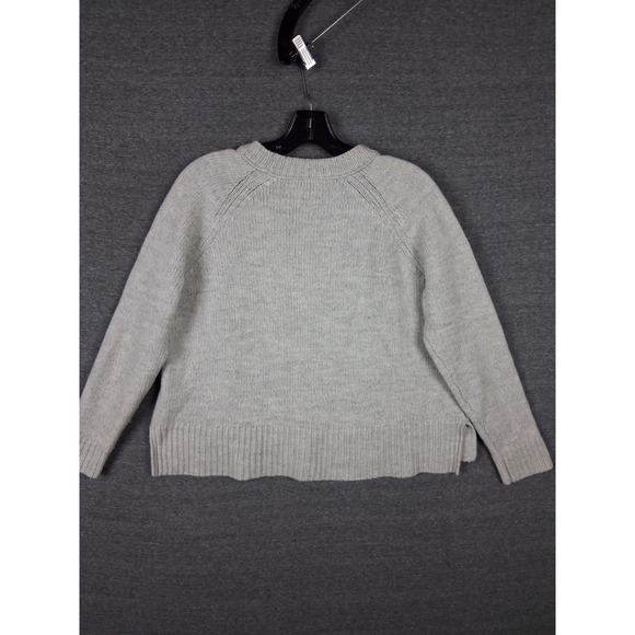 Madewell Womens Sweater Medium Gray El Rancho Merino Wool Boxy Casual Crew - Picture 7 of 8